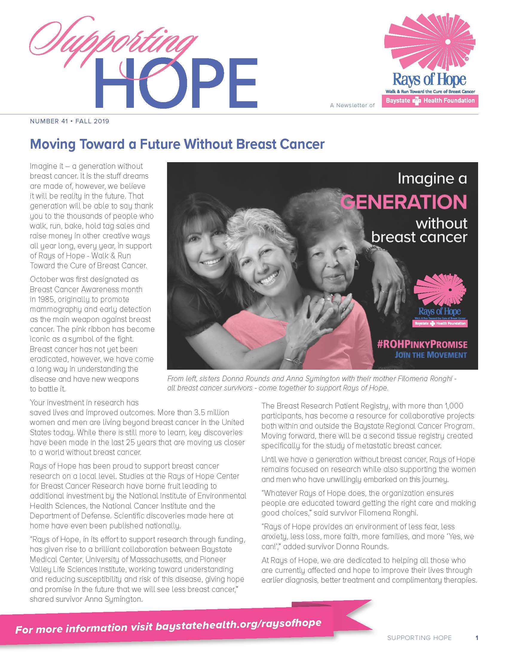 Supporting Hope Fall 2019 Cover