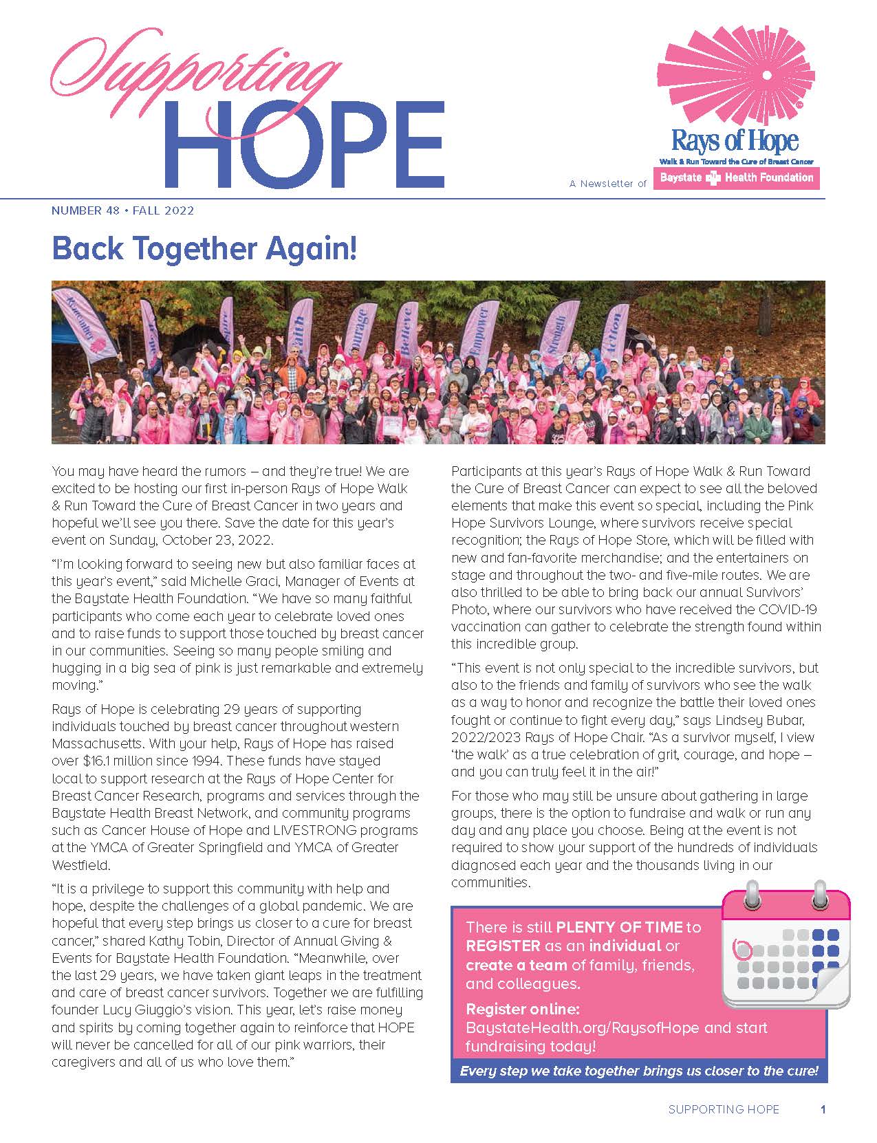 Supporting Hope Fall 2022 Cover