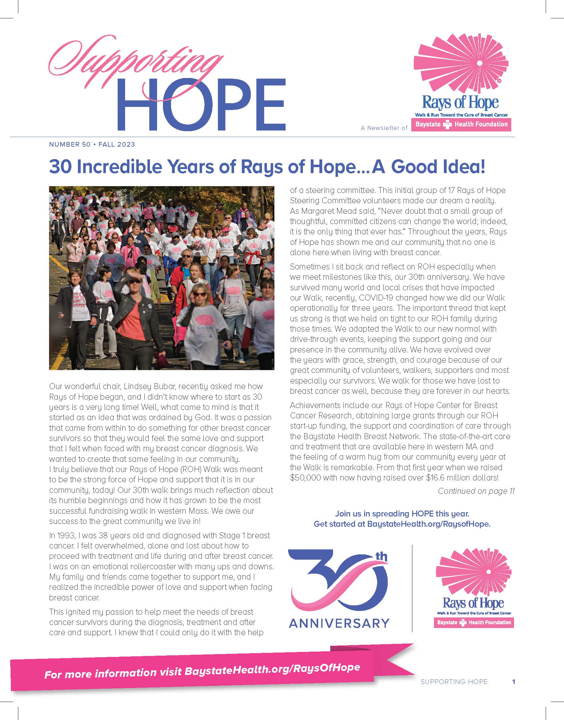 Supporting Hope Fall 2023 Cover