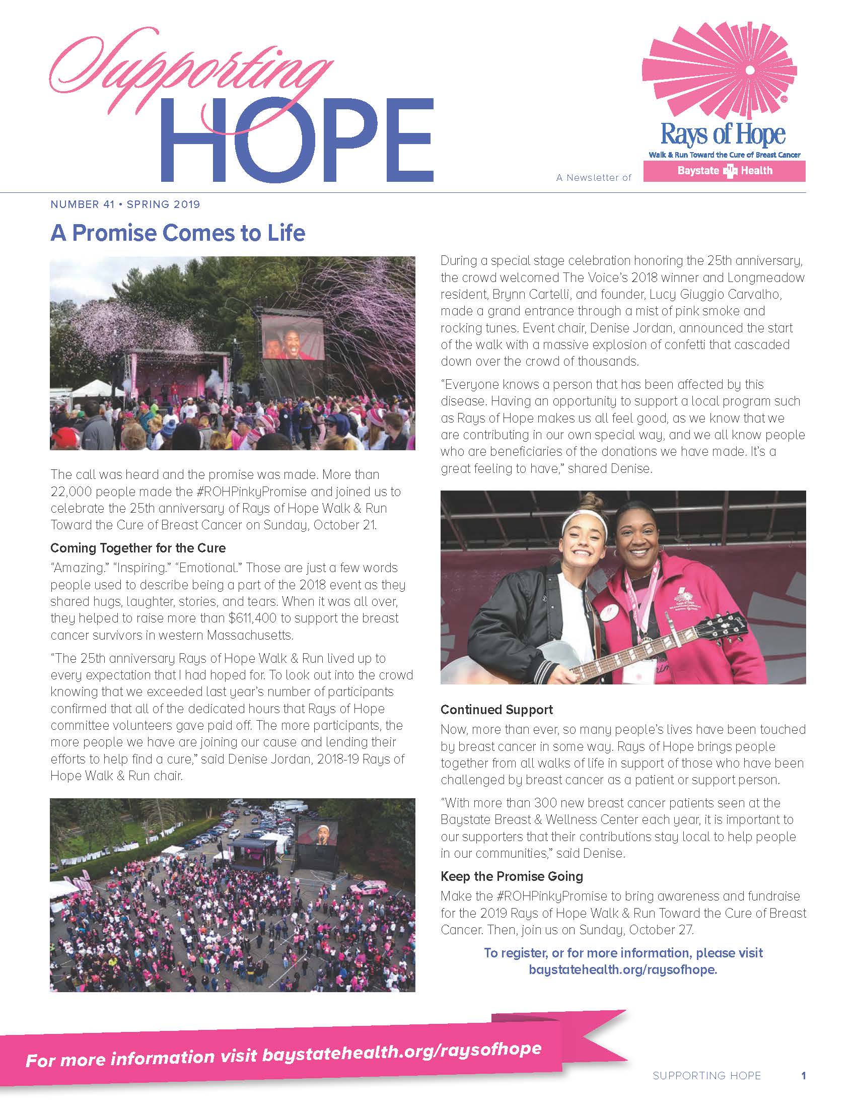 Supporting Hope Spring 2019 Front Cover