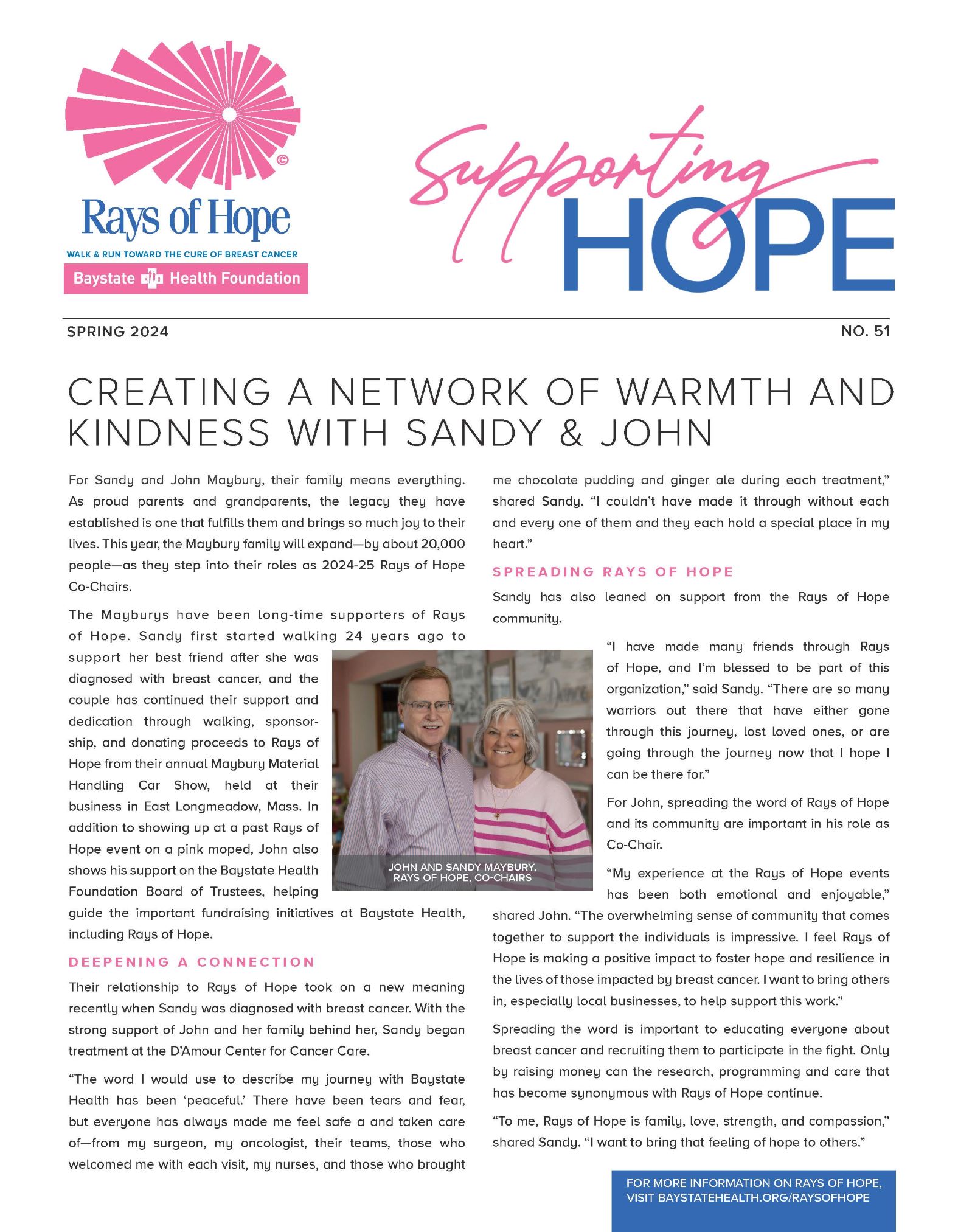 Supporting Hope Spring 2024 Front Cover