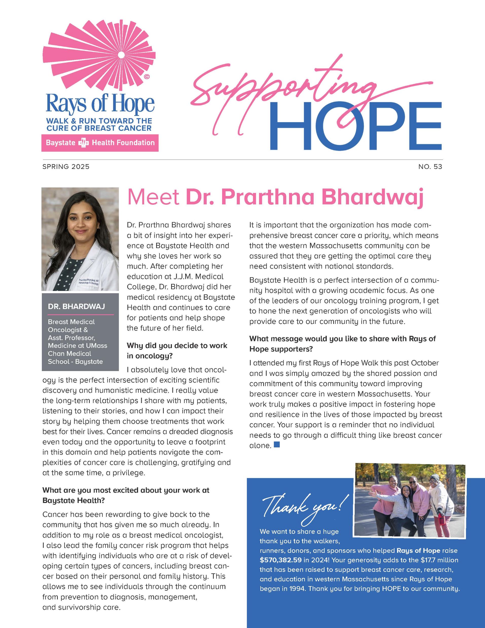 Spring25 Supporting Hope Front Cover