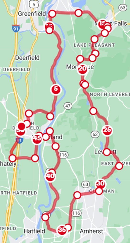 WFH24 - 50 Mile Route Map